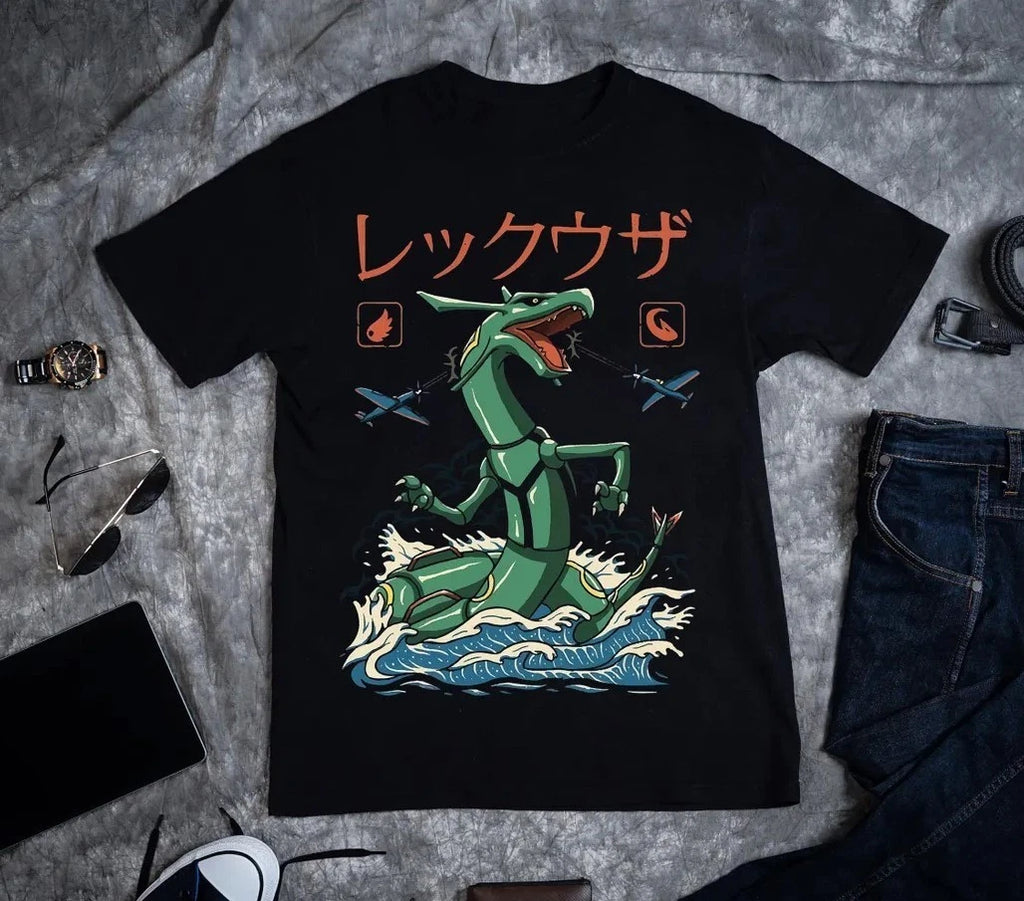 Rayquaza Vintage Black T-Shirt