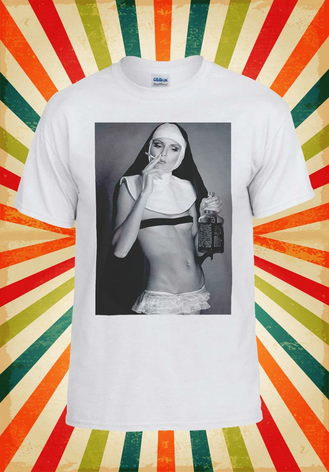 Nun Smoking Drink Weed Novelty Funny Men Women Vest Tank Top Unisex T Shirt 1195
