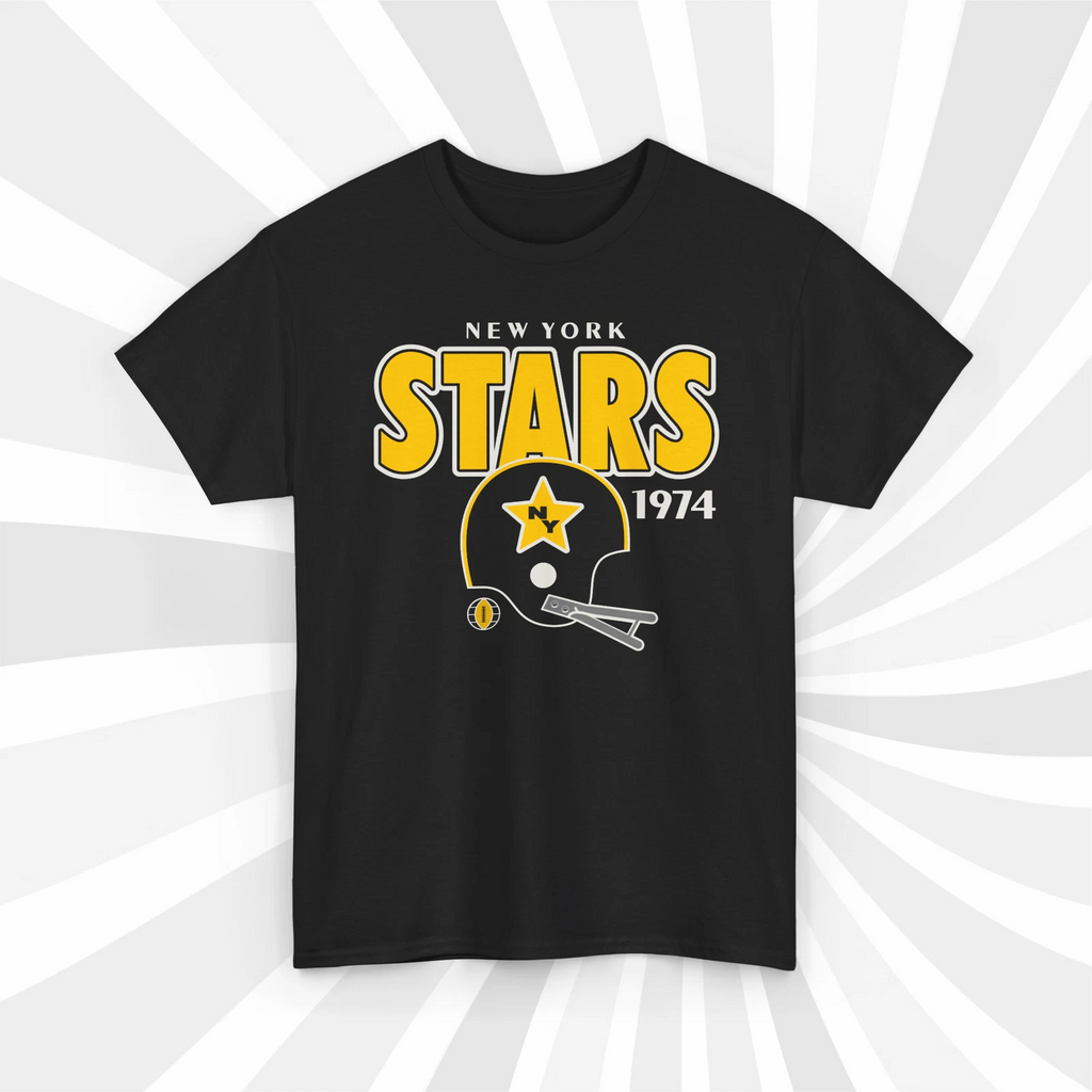 New York Stars 1974 WFL Vintage Football Helmet T-Shirt - Giants Jets