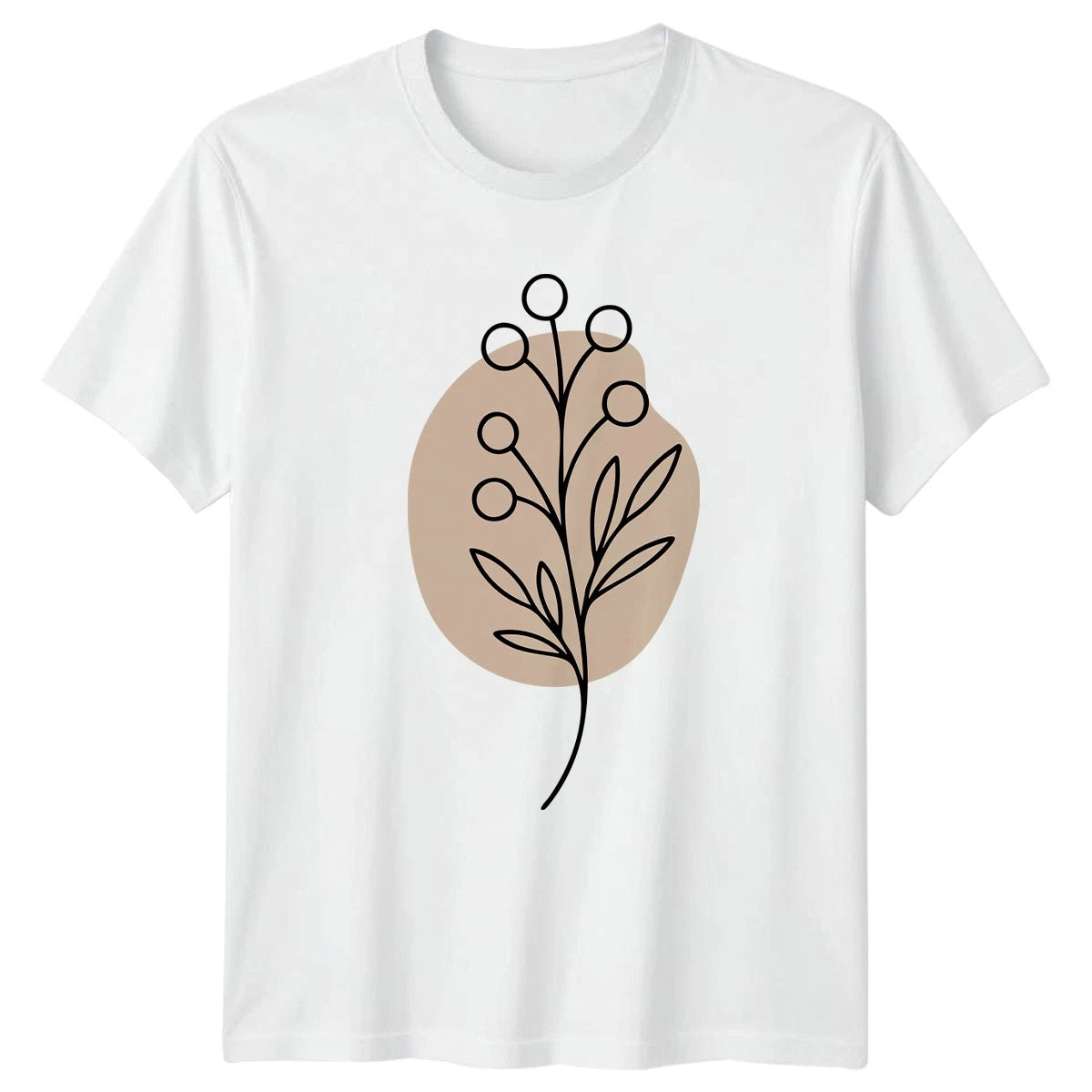 Embrace Natures Simple Beauty Everyday T-Shirt Minimalist Botanical Nature Art
