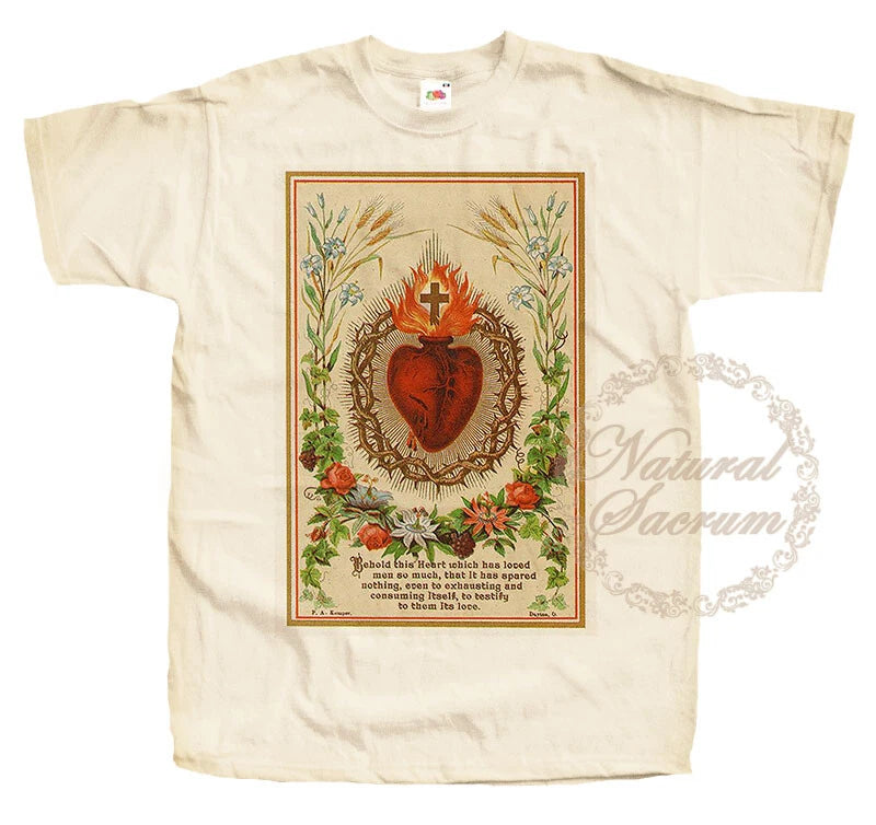 Catholic Natural T-shirt Jesus Christ Son of God V63 Tee Vintage Sizes S - 5XL