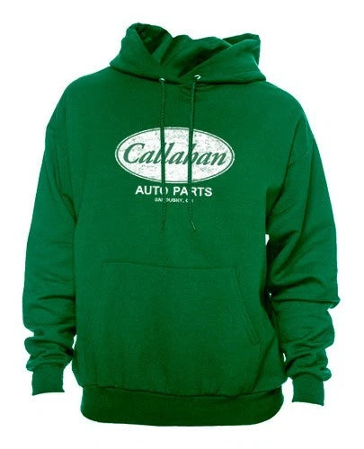 CALLAHAN AUTO PARTS tommy cool boy Green Gildan Hoodie 50% Polyester 50% Cotton