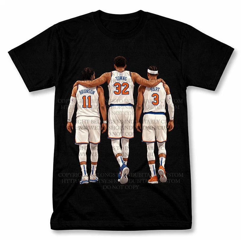 Jalen Brunson Karl Anthony Towns Josh Hart NY Knicks Graphic T Shirt Vintage