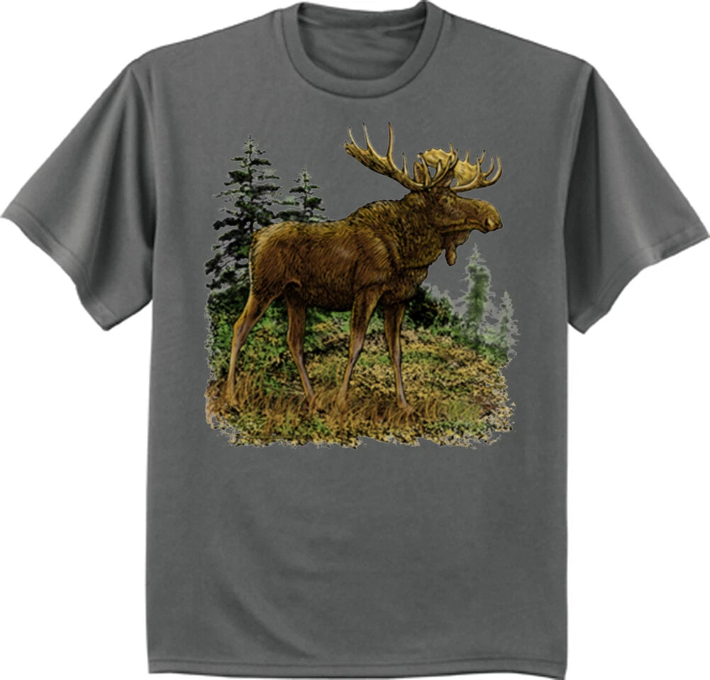 Moose T-shirt Mens Gifts Graphic Tees Clothing Nature Wildlife Shirts