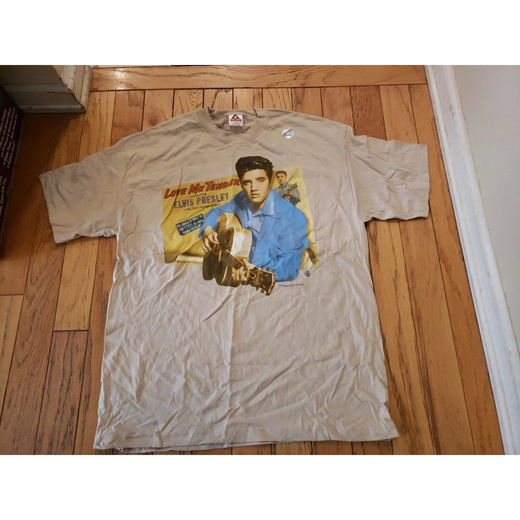 VTG 90s Elvis Presley T-shirt Mens Size XL Love Me Tender 1998 EPE Movie Tee