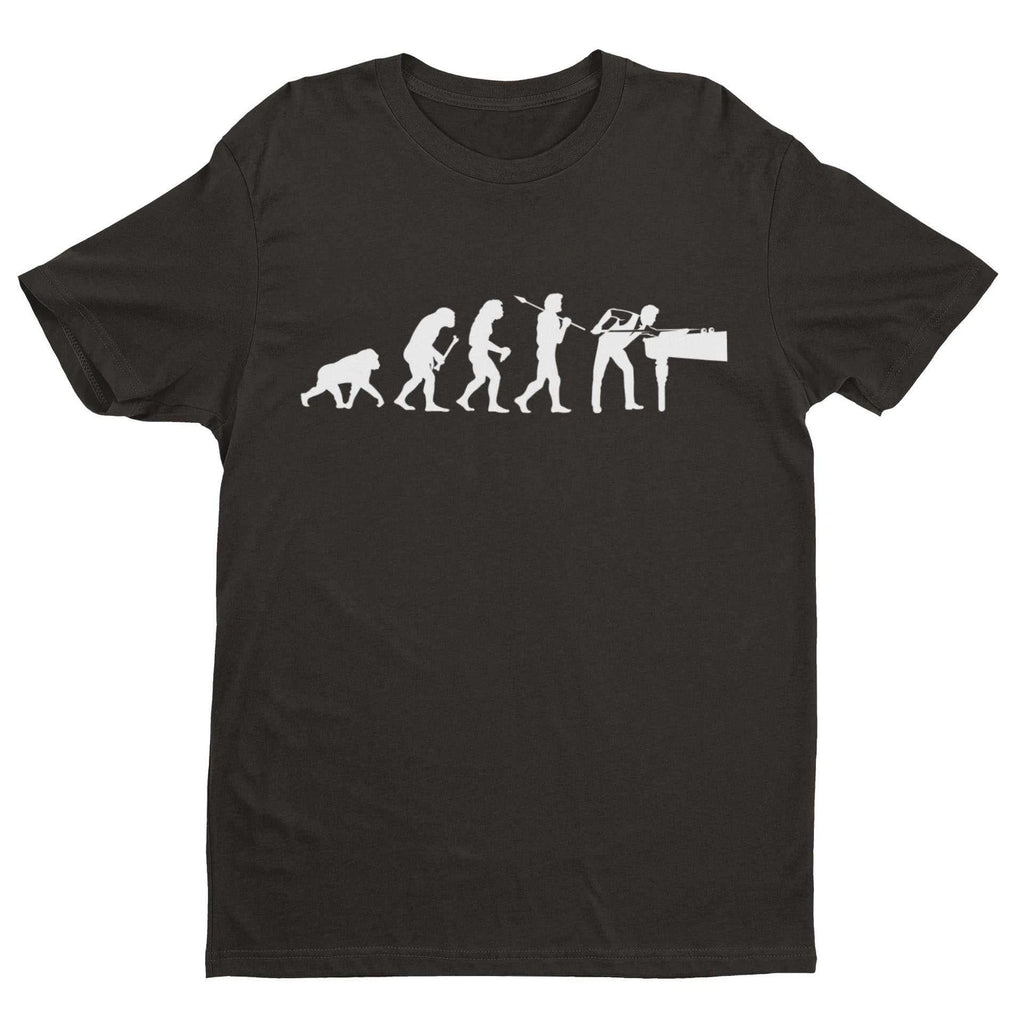 EVOLUTION OF SNOOKER T Shirt Gift Idea Pool Darwin Ape To Man Evo Design Funny