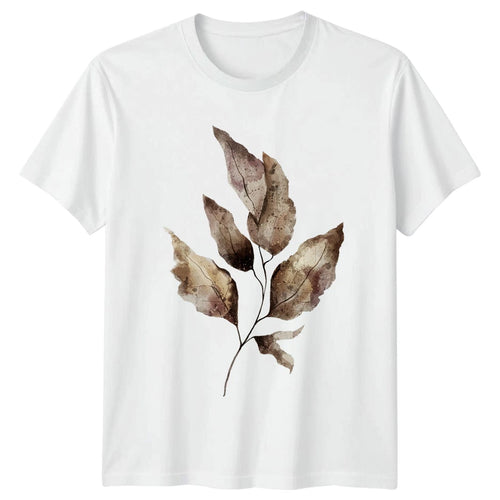 Aesthetic Watercolor Autumn Leaves Botanical T-Shirt Watercolor Art Nature