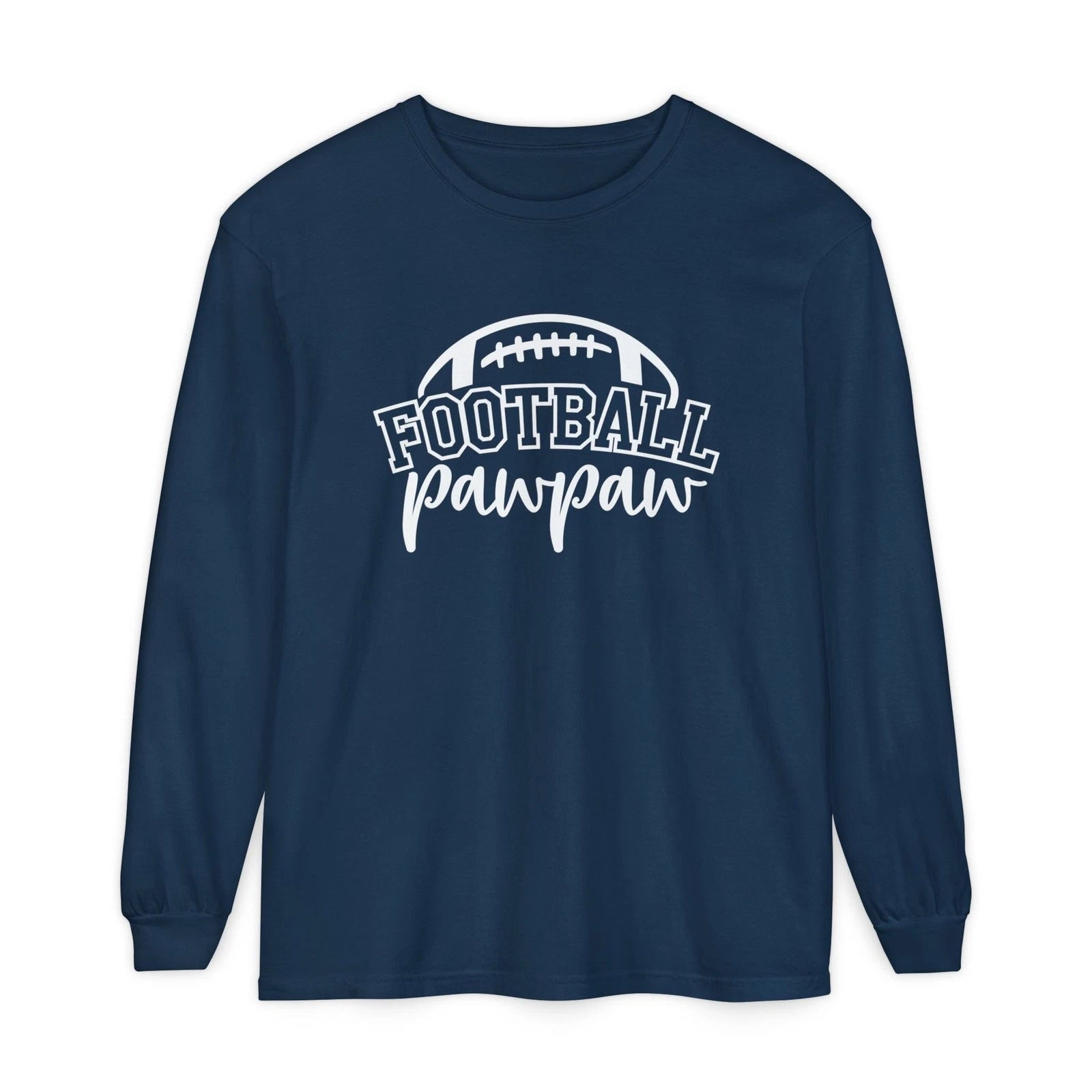 Football Pawpaw Long Sleeve Tee — Dad/Grandpa Game Day Shirt