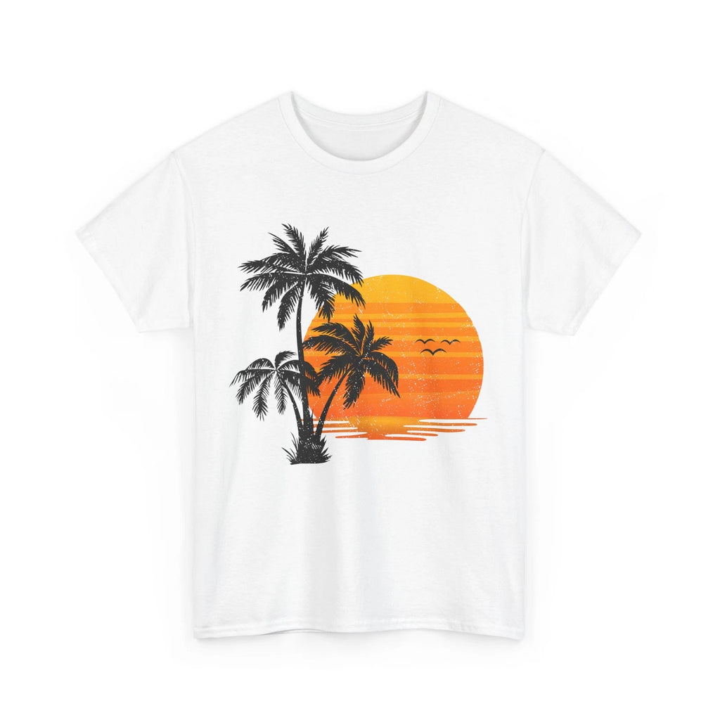 Palm Trees T-Shirt, Summer Vacation Beach Lovers Sunset Women Men Vintage Shirt