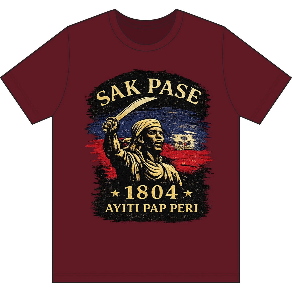 Sak Pase 1804 Ayiti Pap Peri T-Shirt | Haitian Revolution Design