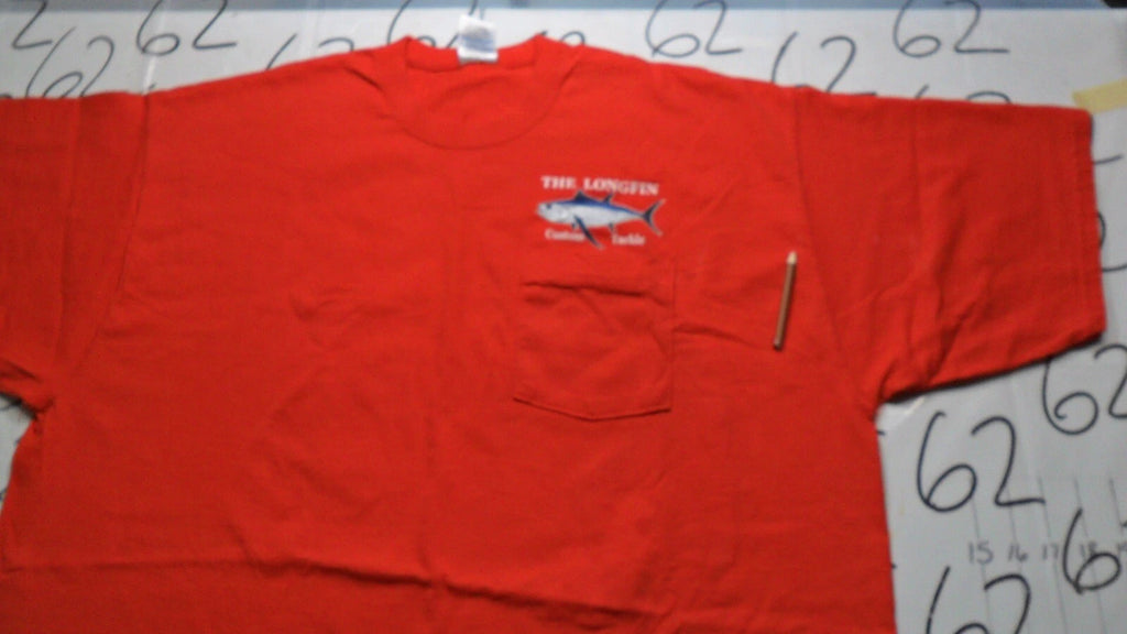 2XL Longfin Custom Tackle Orange CA Damaged/Stained Fit Size 3X Shirt