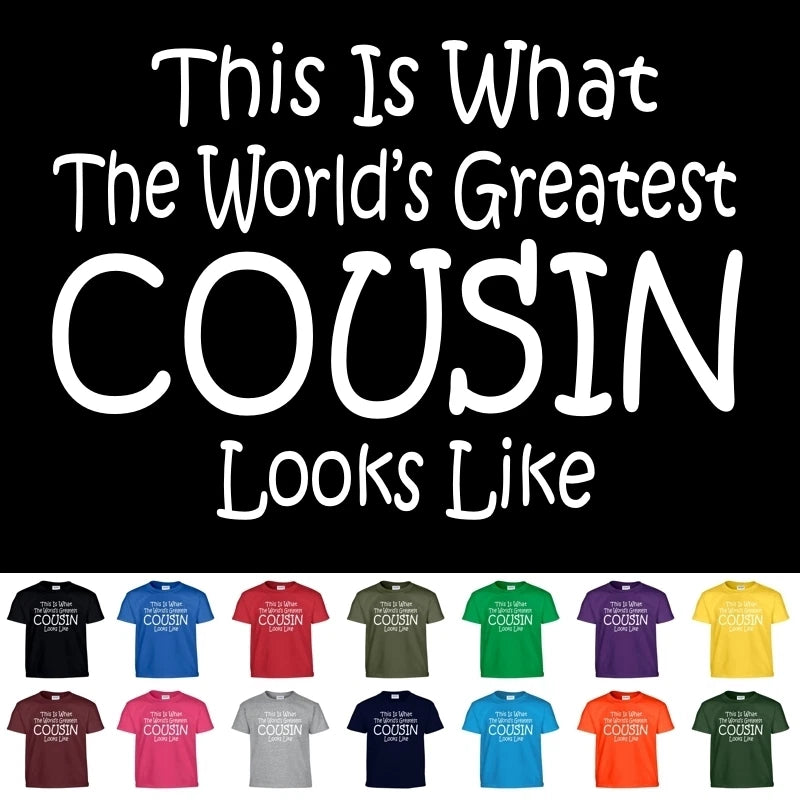 Worlds Greatest Cousin T Shirt Birthday Christmas Gift Tee
