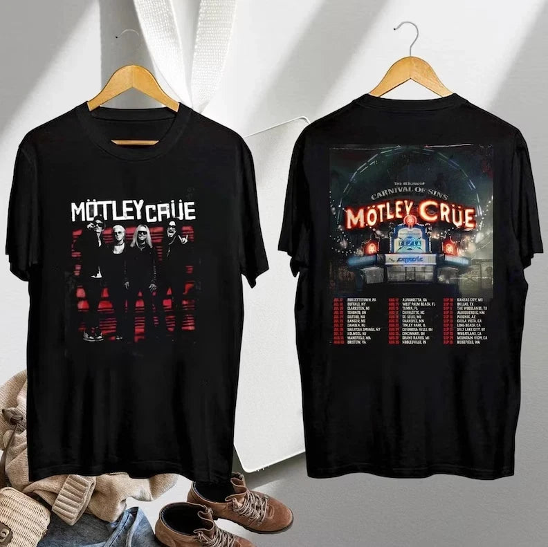 Motley Crue 2026 Carnival of Sins US Tour Graphic T-Shirt Or Hoodie