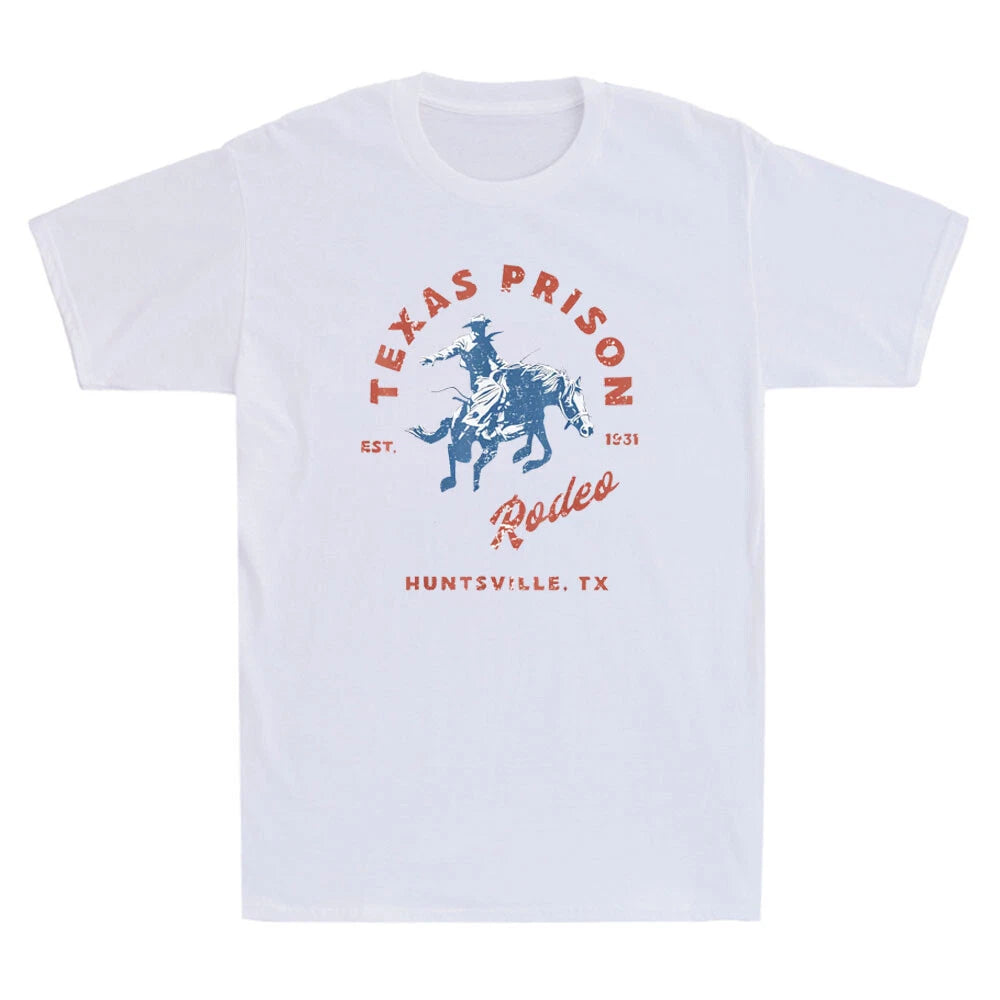 Texas Prison Rodeo Cowboy Western Funny Cowboy Ride Horse Vintage Men's T-Shirt