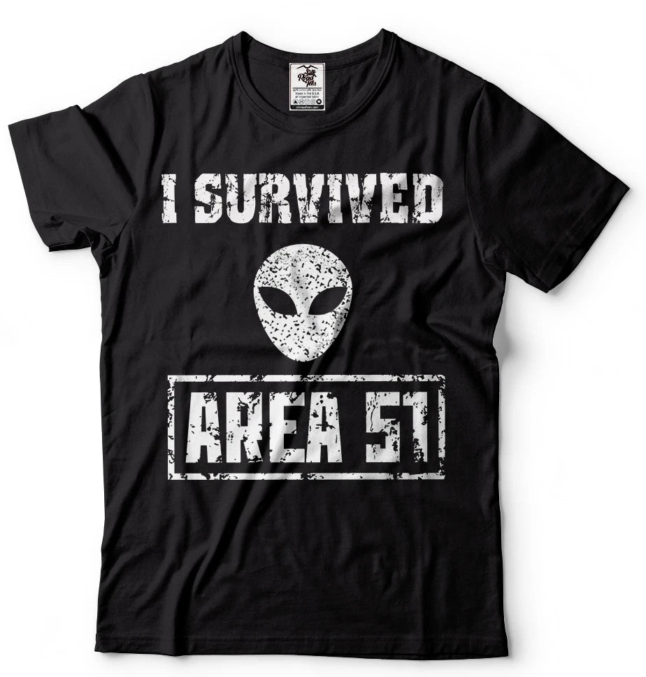 Area 51 T-shirt I Survived Storm Area 51 T-shirt They Can't Stop Us All  UFO Tee