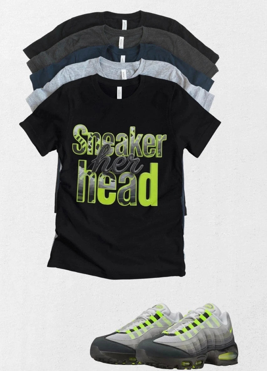 Custom Tshirt OG Air Max 95 OG Neon Sneaker HER Matching T-Shirt Sneakerhead LE