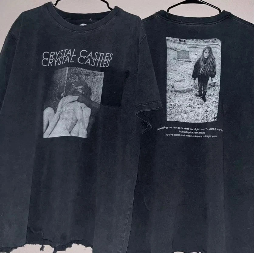 Crystal_Castles Crystal Castles Ii Album Cover T-Shirt black tee vtg