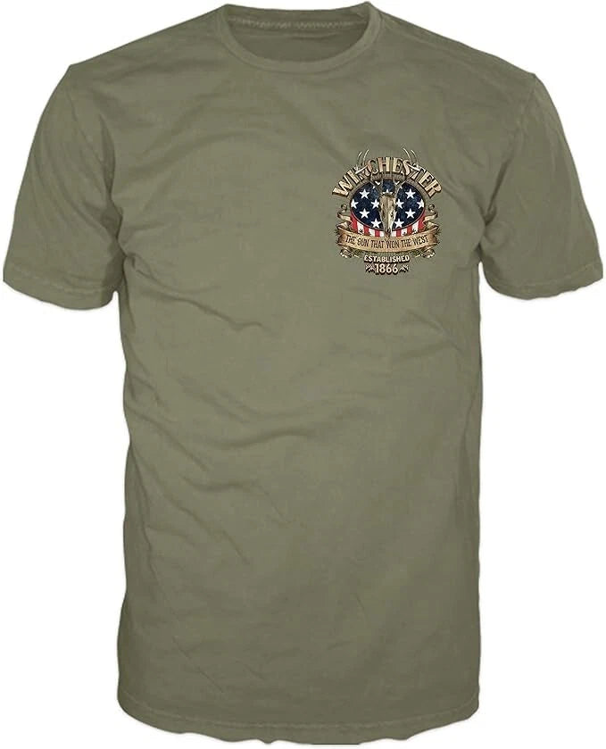 Winchester Official Men's Southern Rebel Skull Graphic Short Sleeve T-Shirt