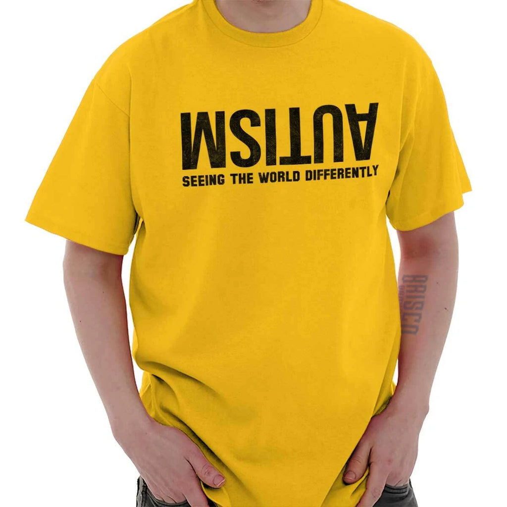 Autism Seeing The World Differently Advocate Womens or Mens Crewneck T Shirt Tee