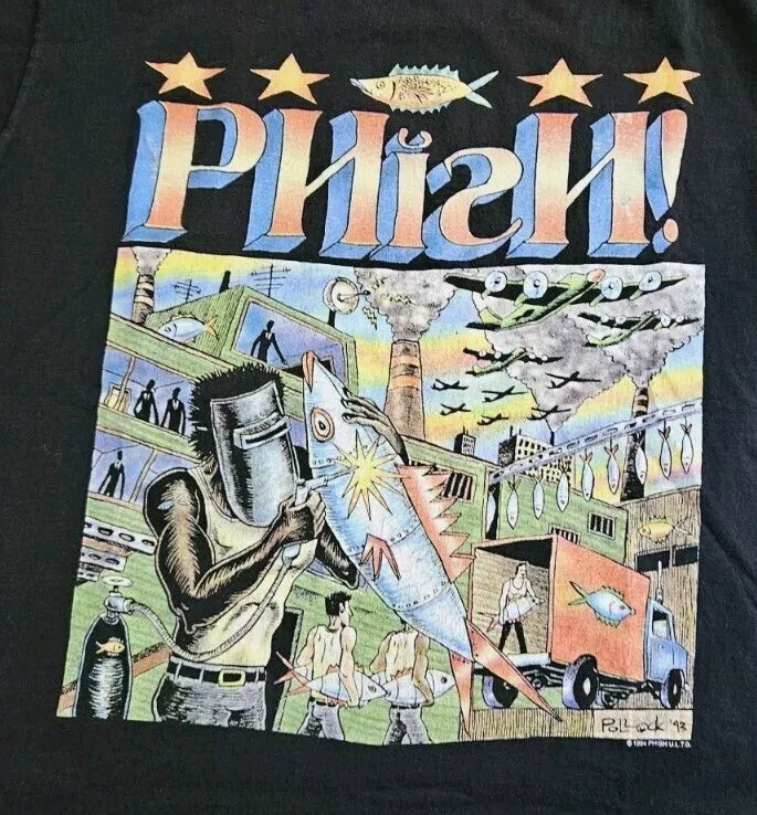 Vintage 90s 1996 Phish Factory T-Shirt Unisex Cotton Tee All Size S To 4XL M575