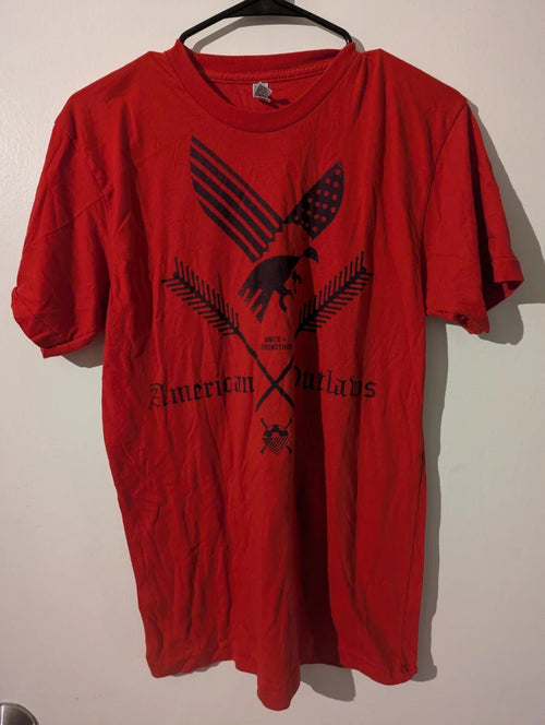 American Outlaws Team USA Soccer T-Shirt Medium M Fan Tee American Apparel