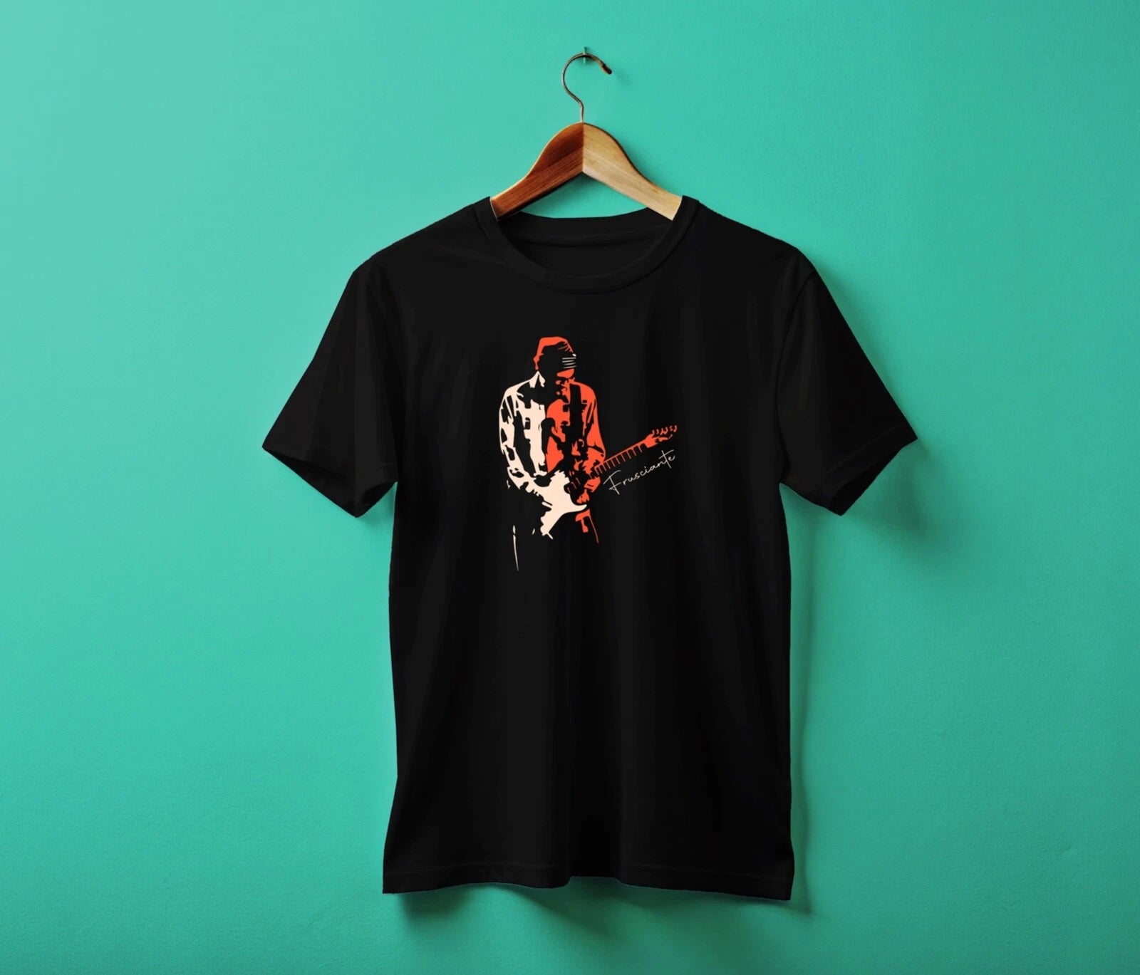John Frusciante Red Hot Chili Peppers Custom  t-shirt BLACK