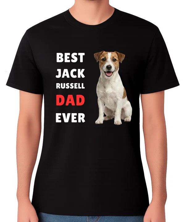 Best Jack Russell Dad Ever Funny Dog Lover Gift T-Shirt Pet Owner Father Tee