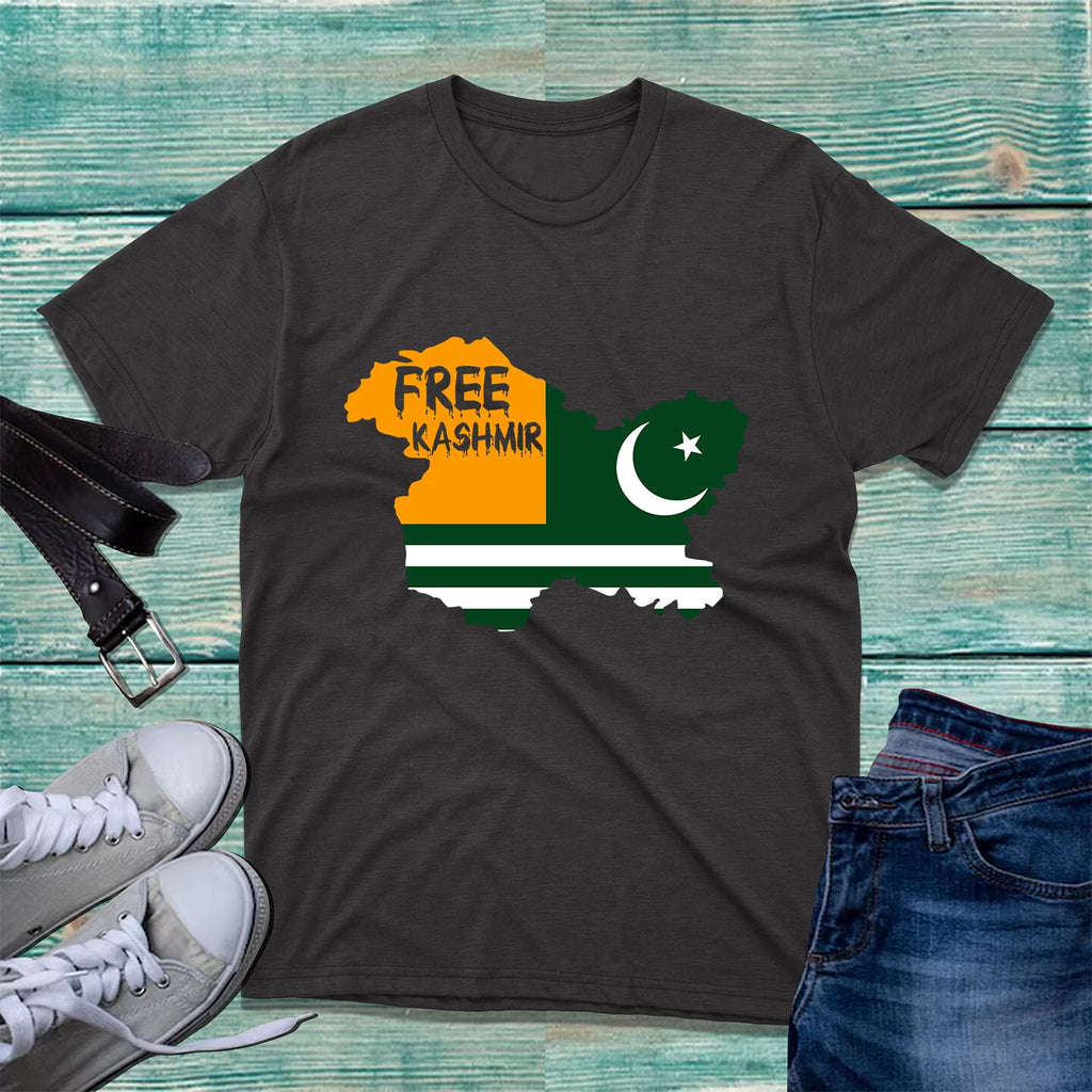 Free Kashmir T-Shirt Pakistan Stand With Kashmir And Muslims Unisex Gift Tee Top