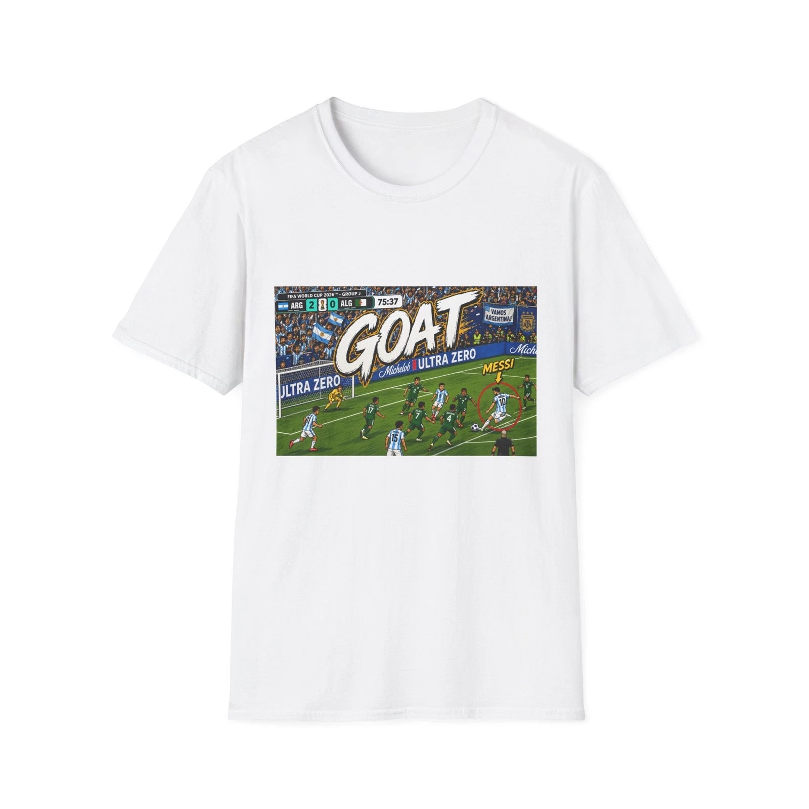 Messi 2026 World Cup Hat Trick T-Shirt | 3 Goal Celebration