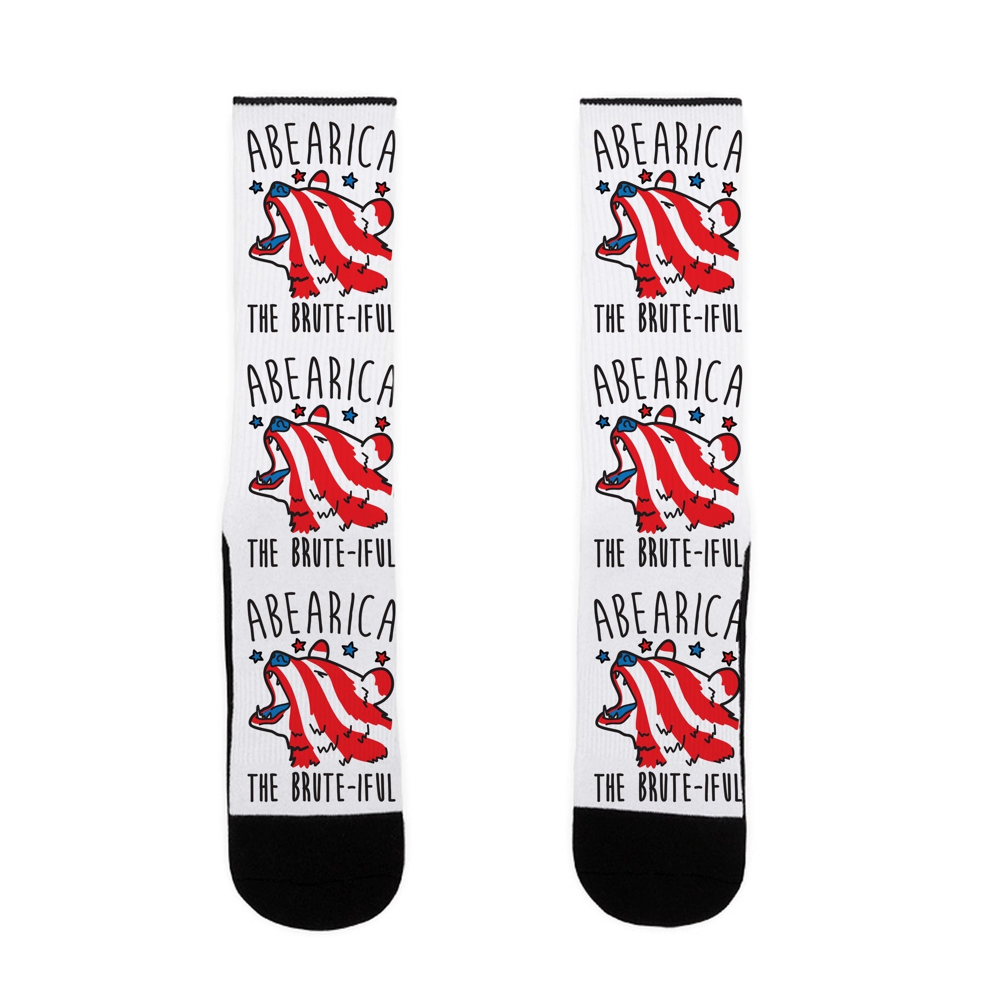 ABEARica The Brute-iful Merica Bear Socks