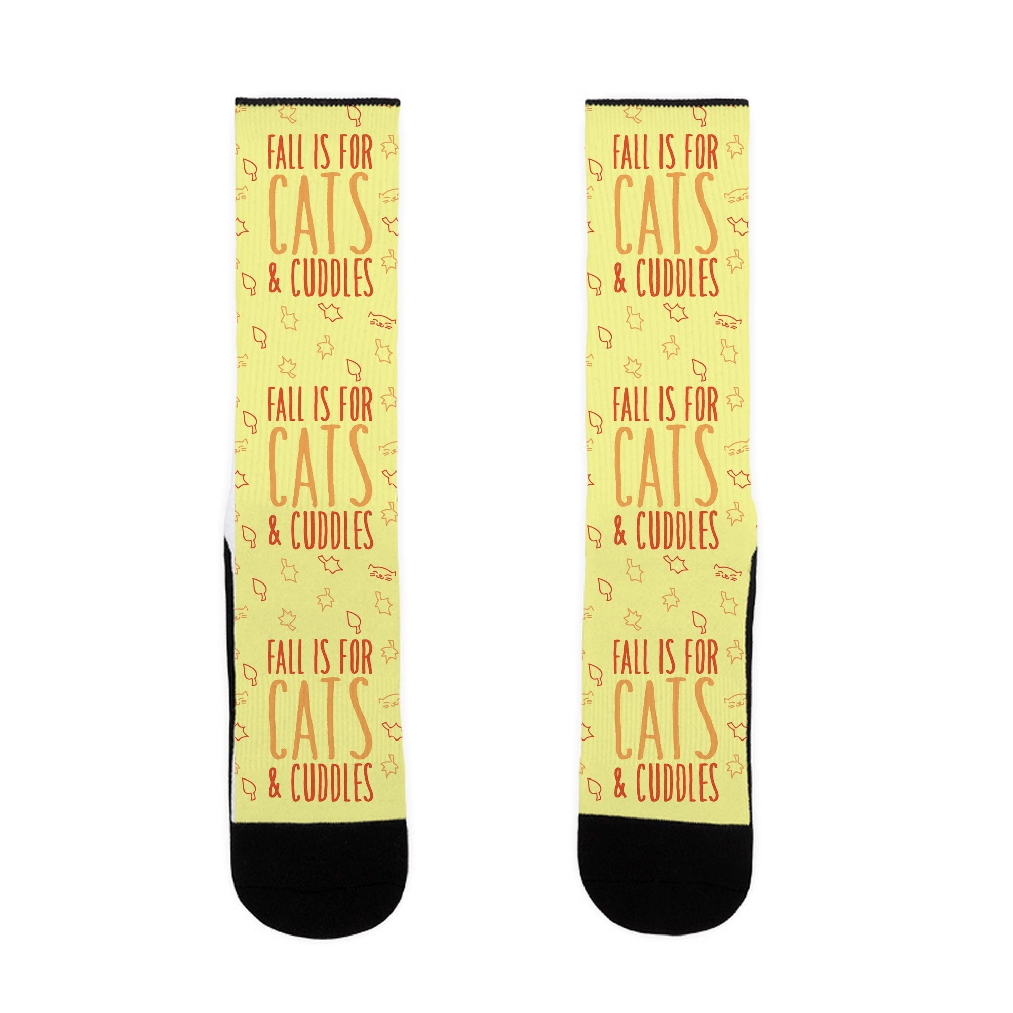 Fall Is For Cats and Cuddles Socks