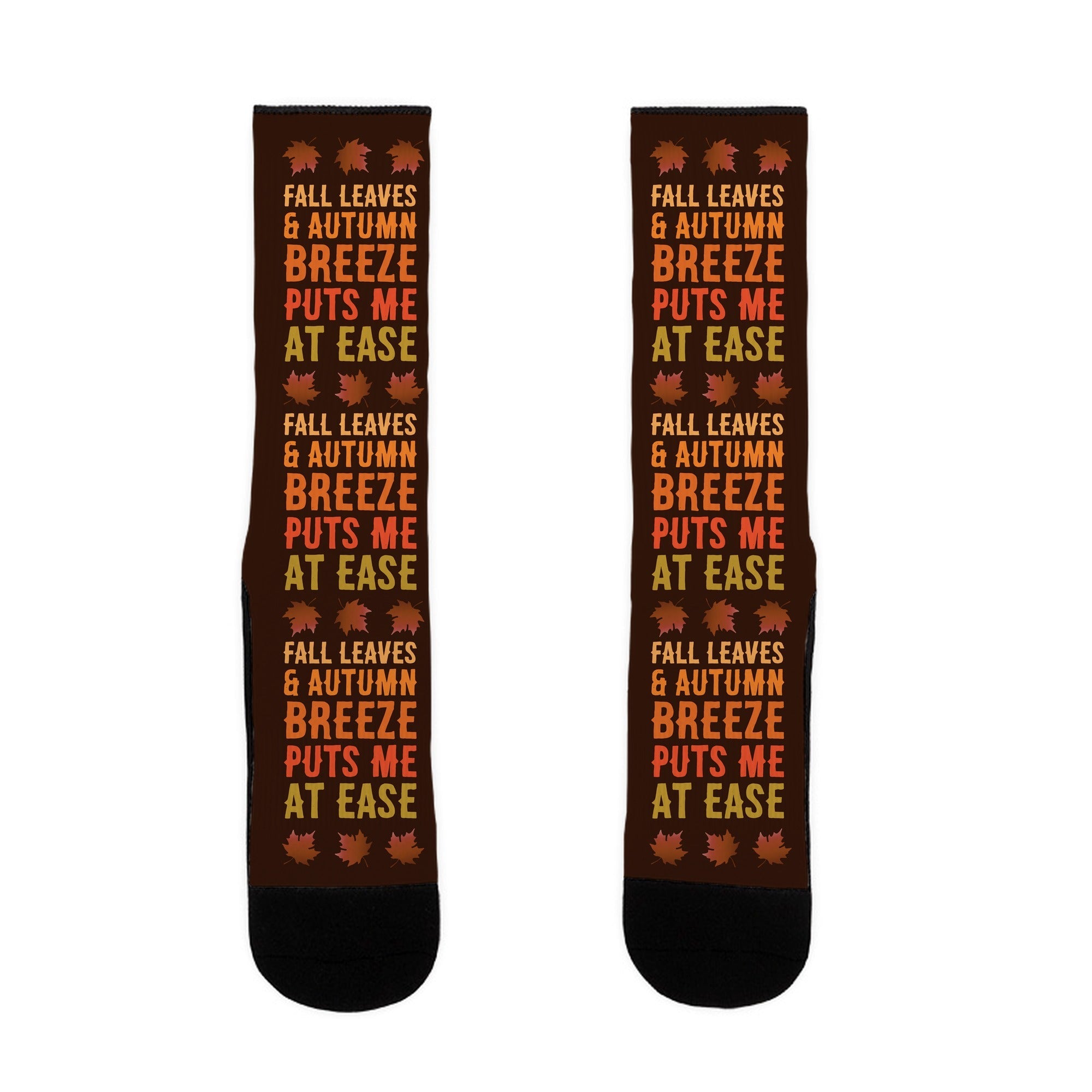Fall Leaves and Autumn Breeze Socks