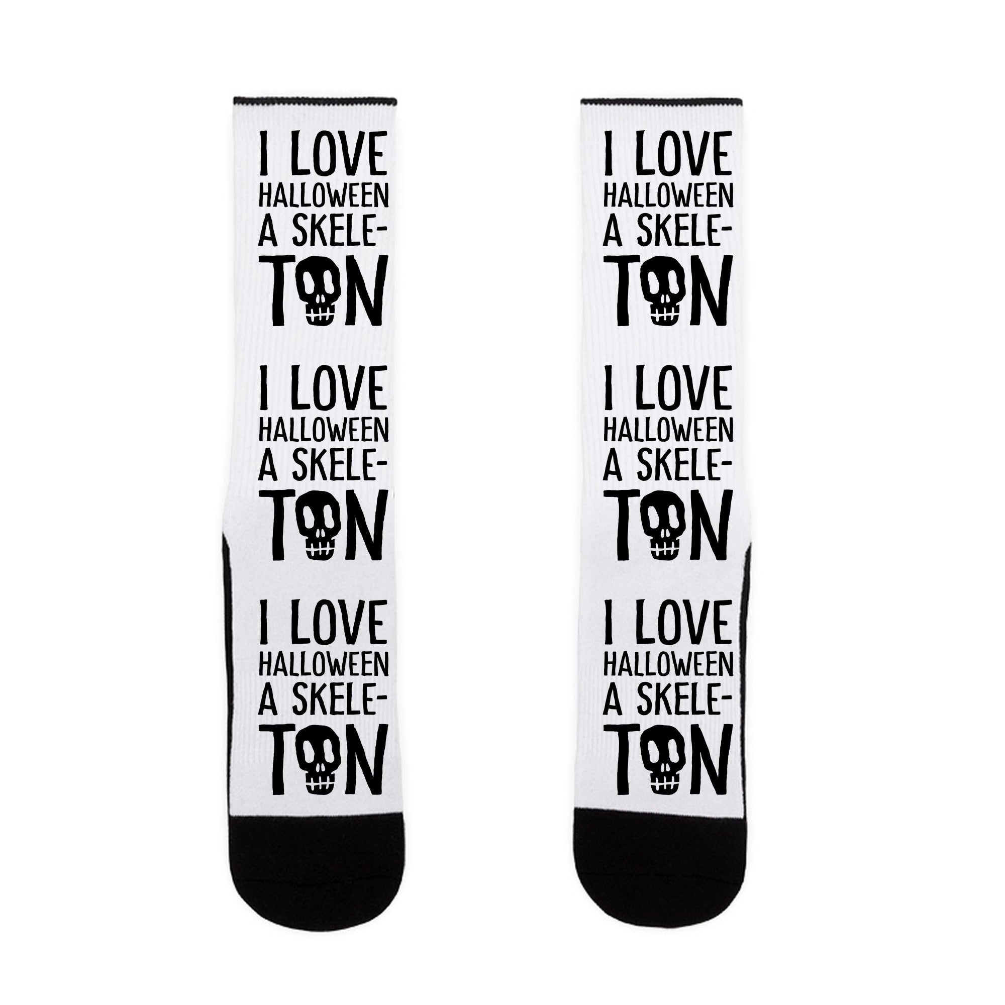 I Love Halloween A Skele-Ton Socks