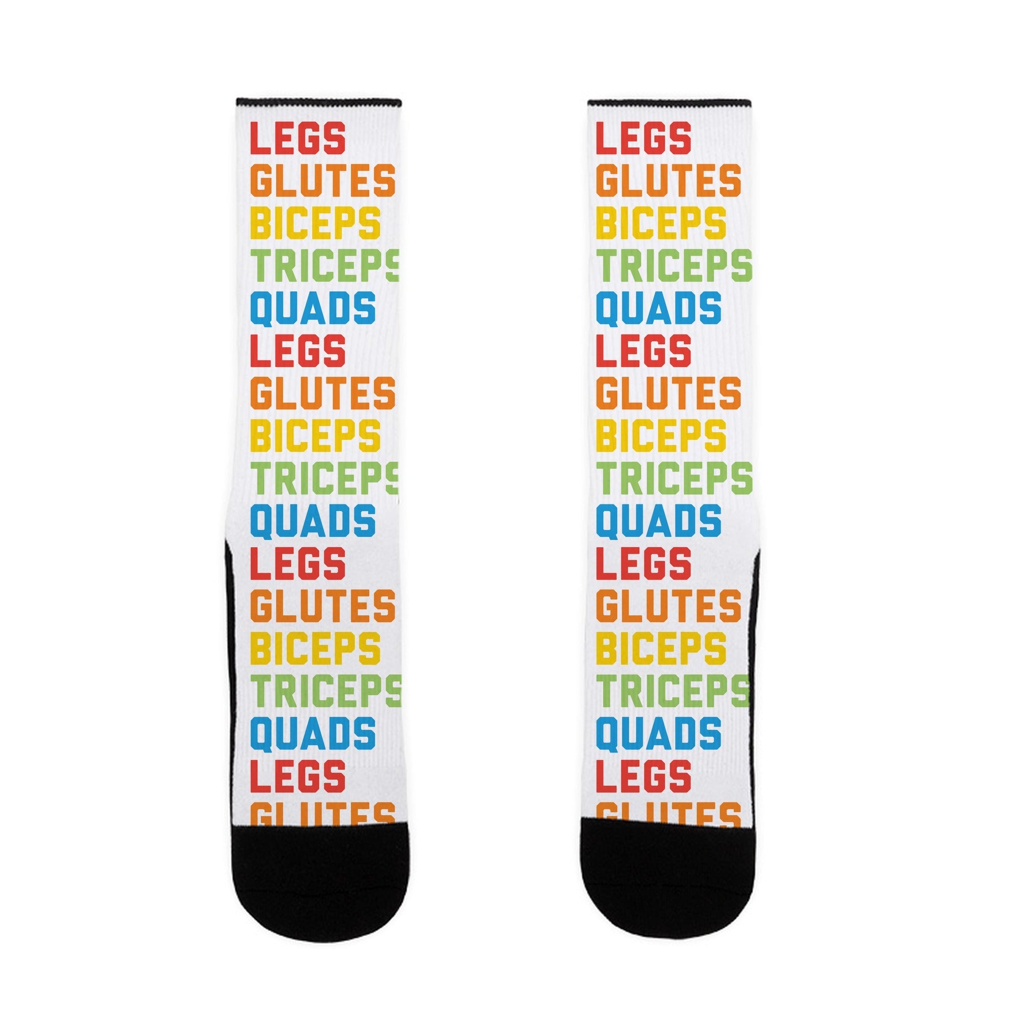Legs Glutes Biceps Triceps Quads LGBTQ Fitness Socks