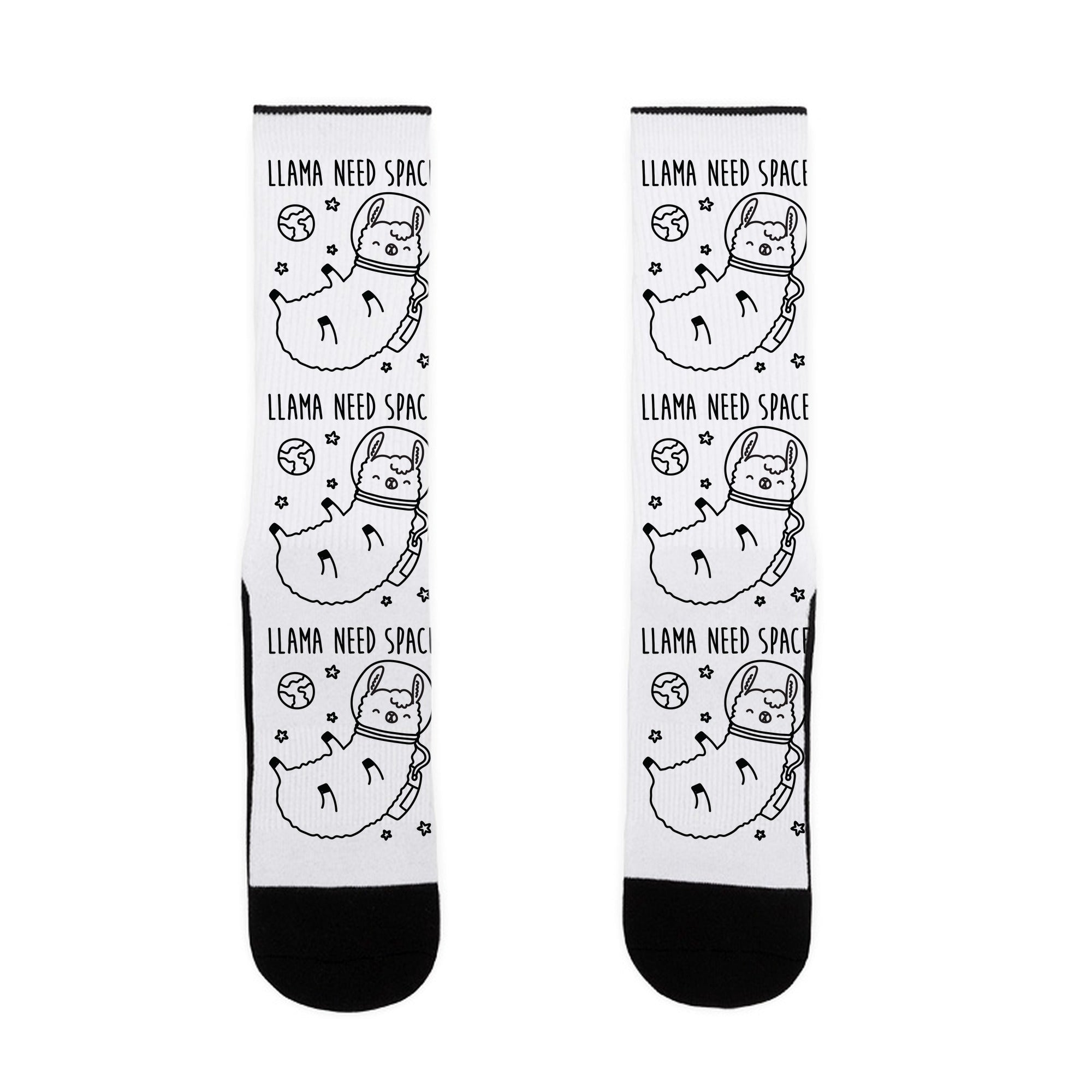 Llama Need Space Parody Socks