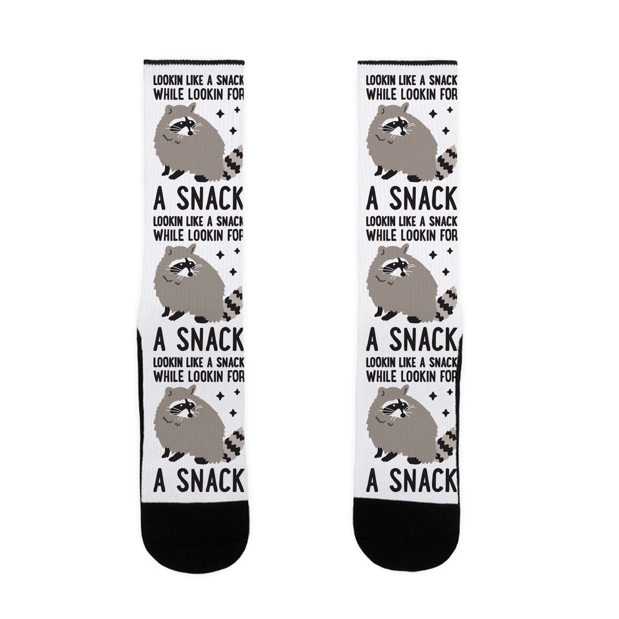 Lookin For A Snack Raccoon Socks