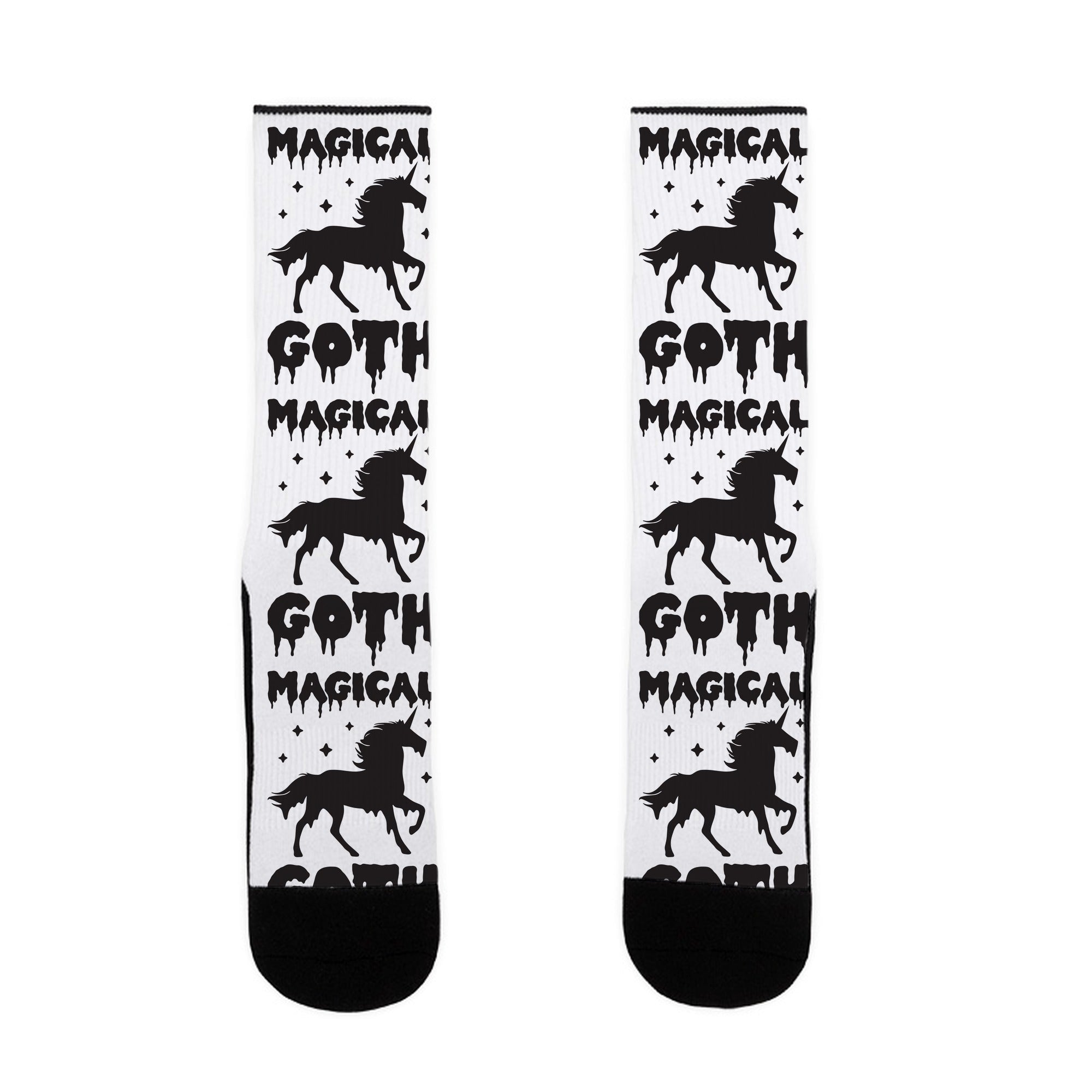 Magical Goth Unicorn Socks