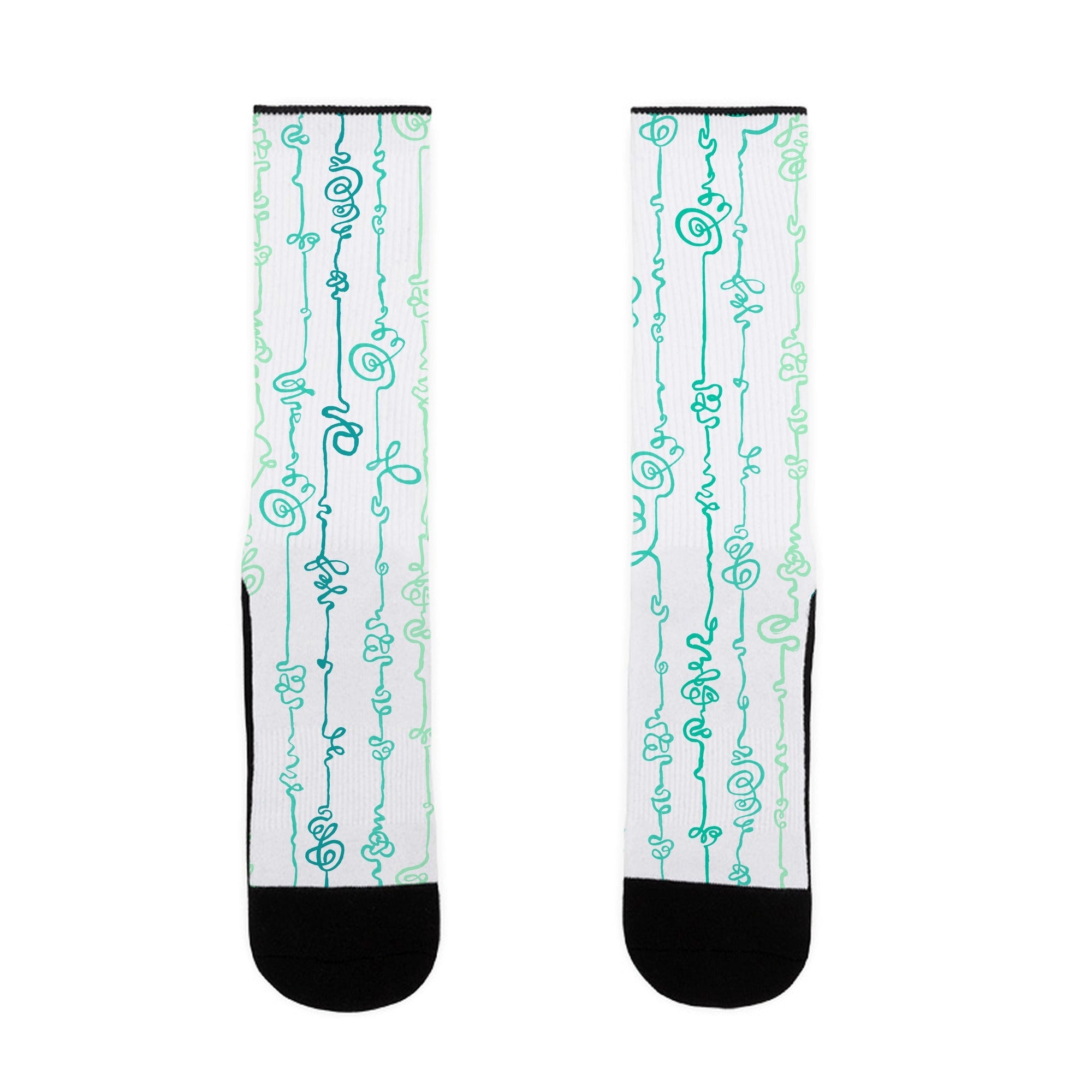 Scribble Doodle Pattern Socks