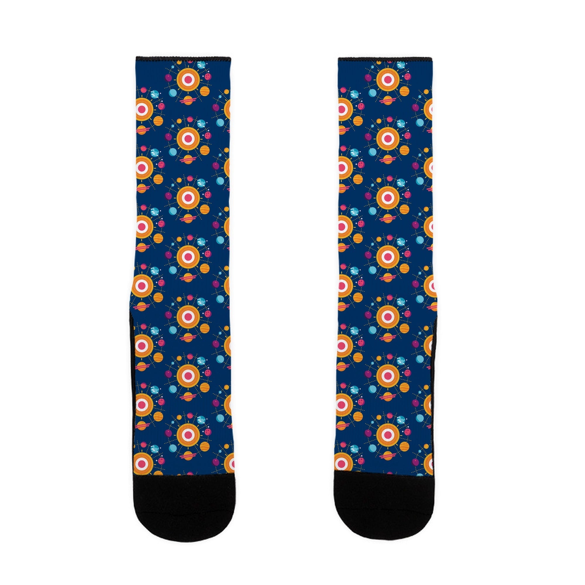 Solar System Pattern Socks
