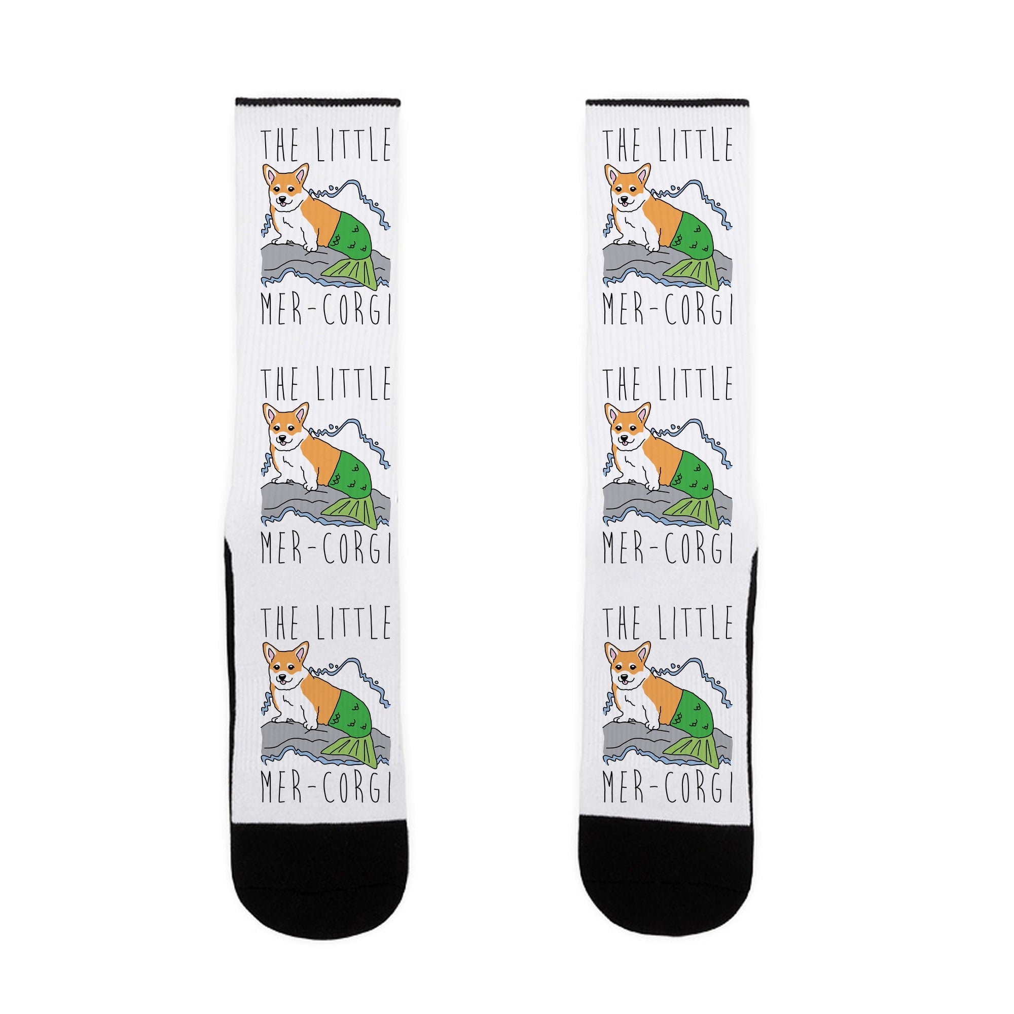 The Little Mer-Corgi Parody Socks