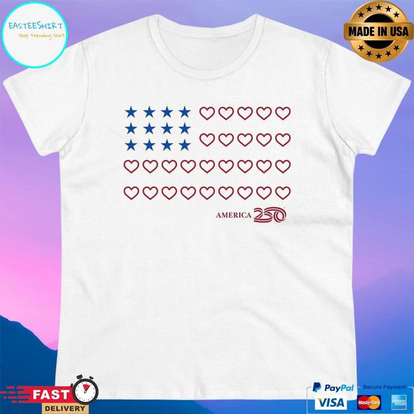 Spirit Jersey Heart Flag America 250 Effortless Shirt