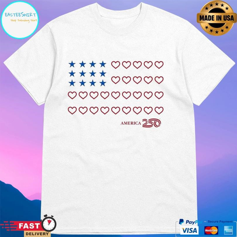 Spirit Jersey Heart Flag America 250 Effortless Shirt