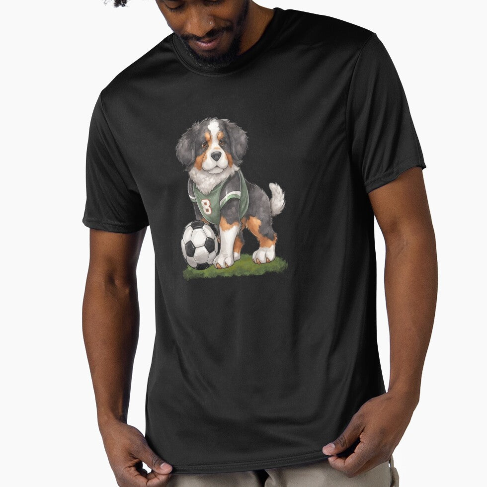 Buldog dog Playing Soccer by Playful Strokes pom@pom