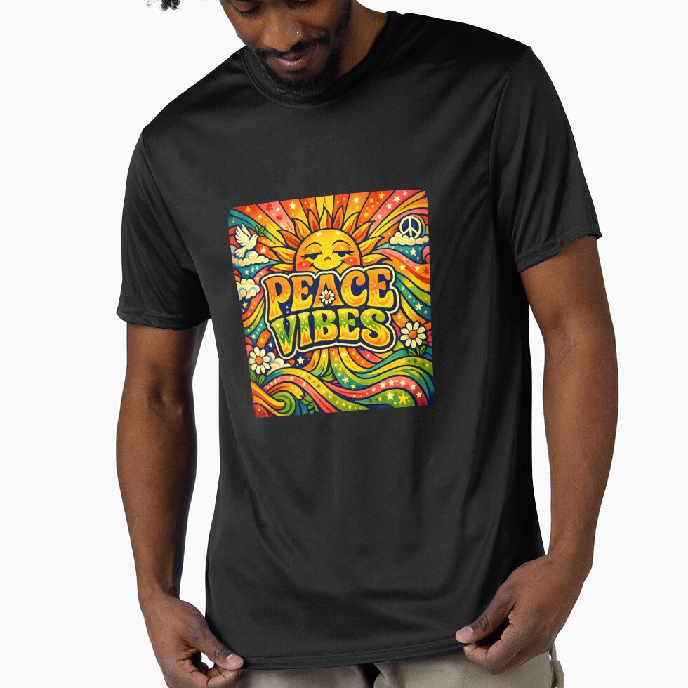 Peace Vibes Psychedelic Sun Retro by SplashTastic