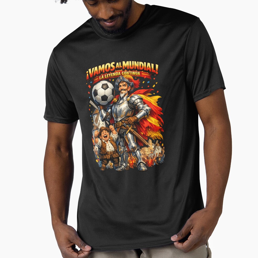 Spain World Cup 2026 Don Quixote Fan Shirt by Retro Arabica