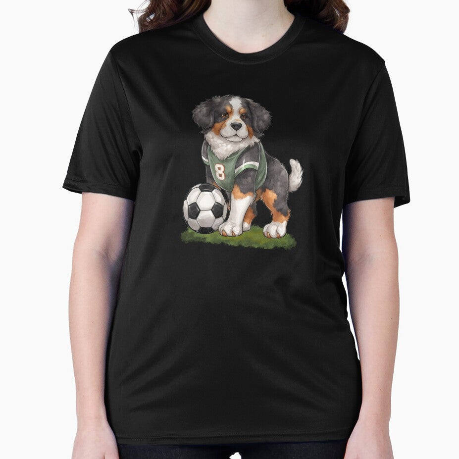 Buldog dog Playing Soccer by Playful Strokes pom@pom