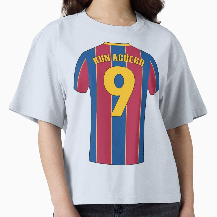 Sergio Aguero barcelona football jersey by Justtrendytees
