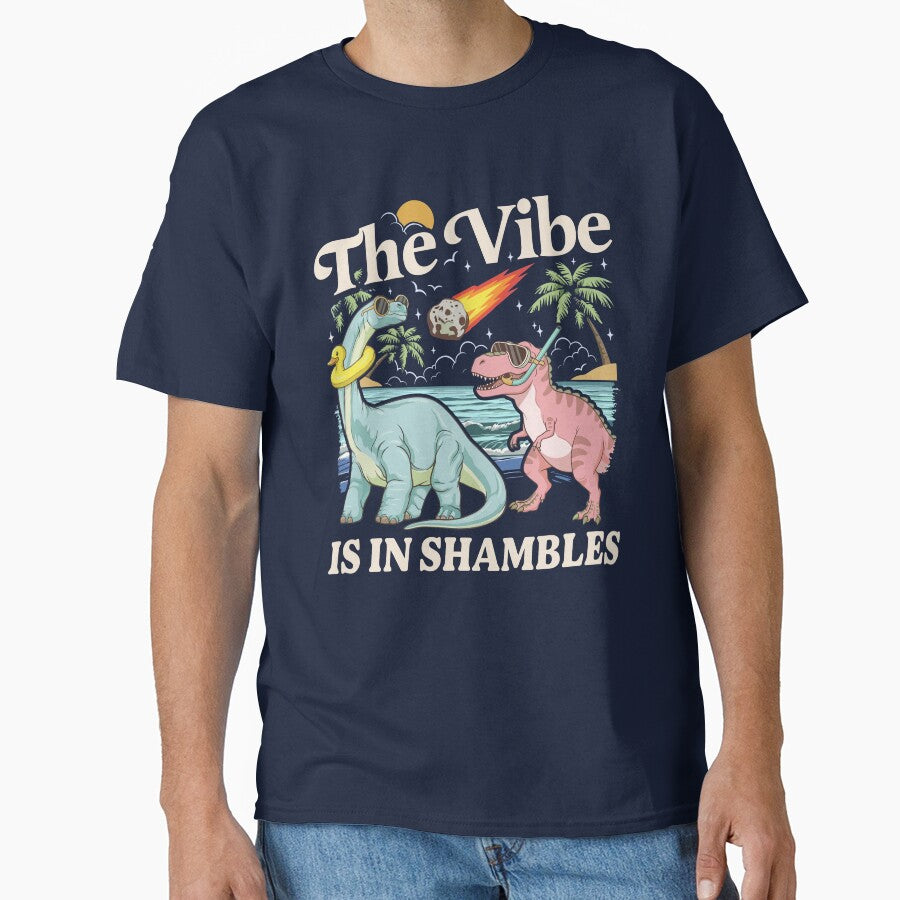 The Vibe Is Dinosaur | Cute Retro Dino Aesthetic by Krasnovaovaova