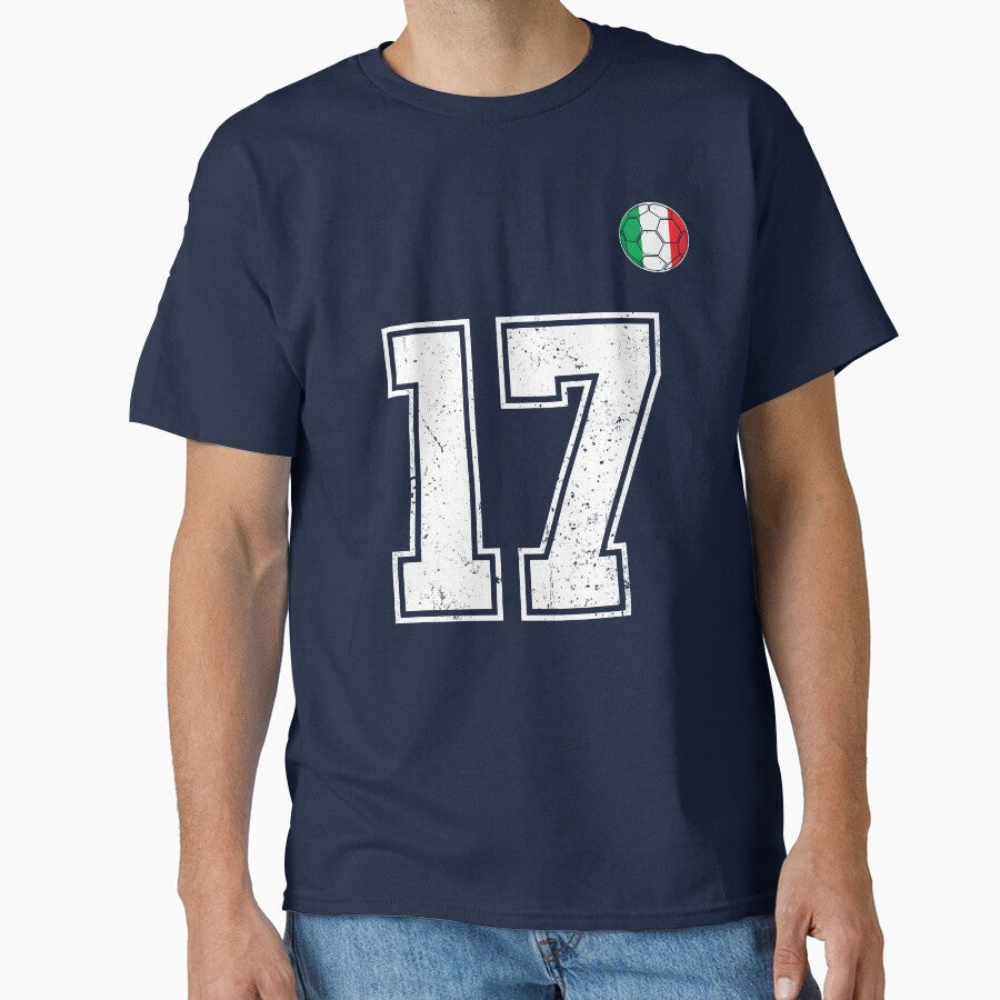 Italy Soccer Number 17 Vintage Sports Fan by RoyesButler