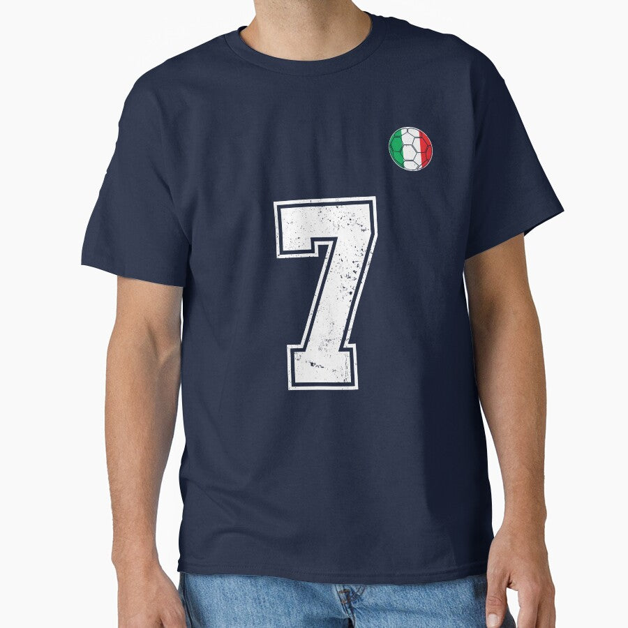 Italy Soccer Number 7 Vintage Sports Fan by RoyesButler